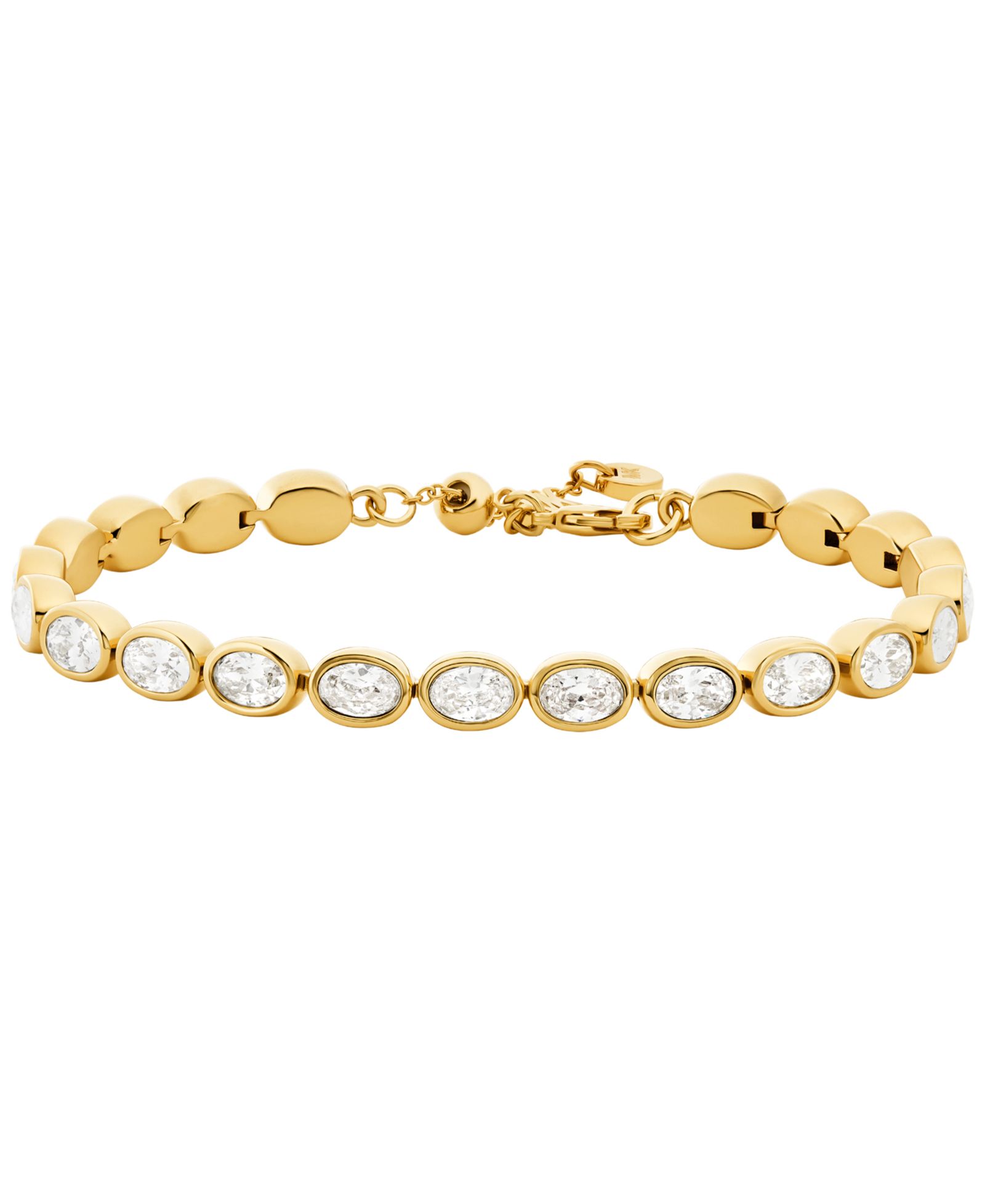 Браслет Michael Kors 14K Gold-Plated Brass Bezel-Set