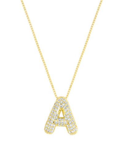 ADORNIA золотой кулон-буквы Pave Bubble