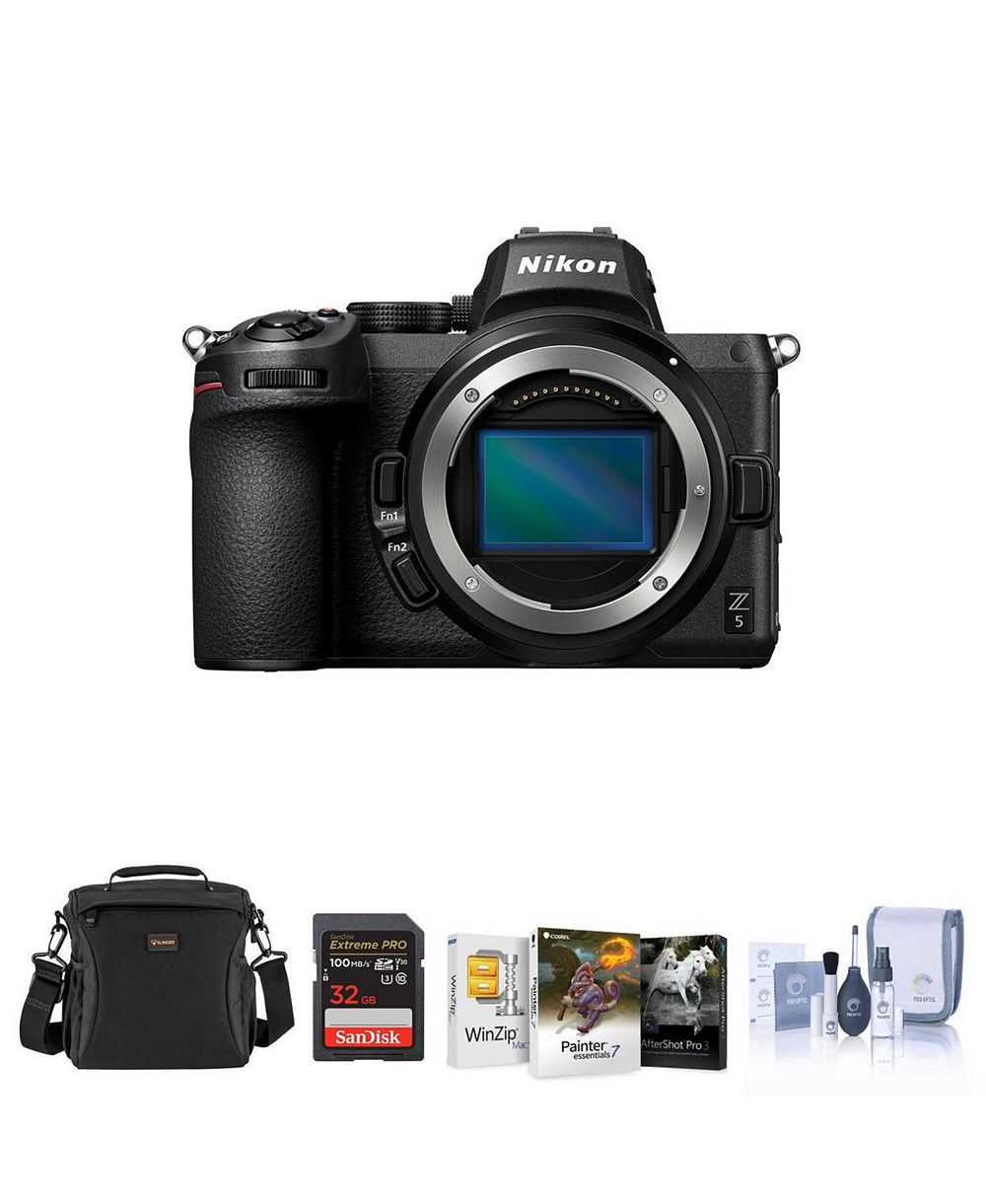 Nikon Z5 Mirrorless Camera Bundle with 32GB Card, Bag, Mac Software  Acc.