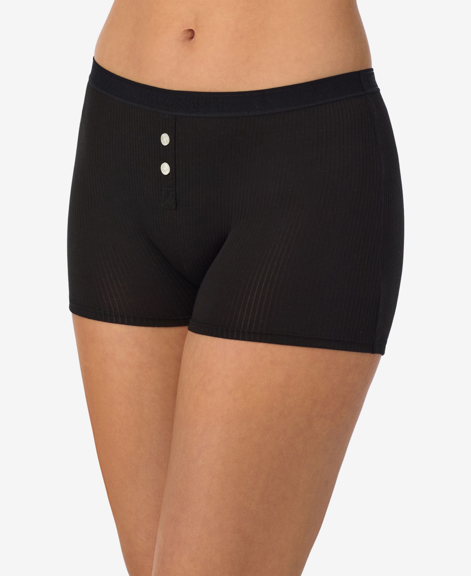 On Gossamer Women's Cabana Cotton Rib Solid Boxer Shorts