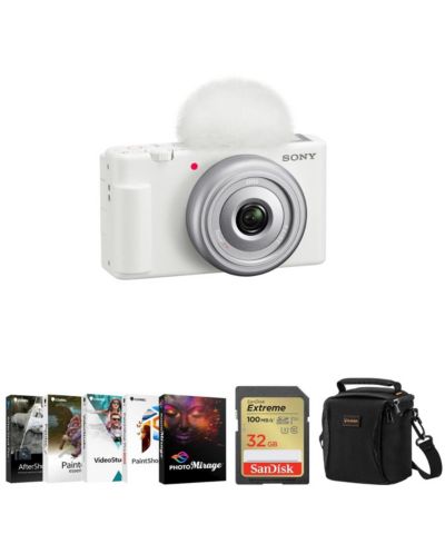Камера Sony ZV-1F Vlogging White с комплектом ПО и сумкой