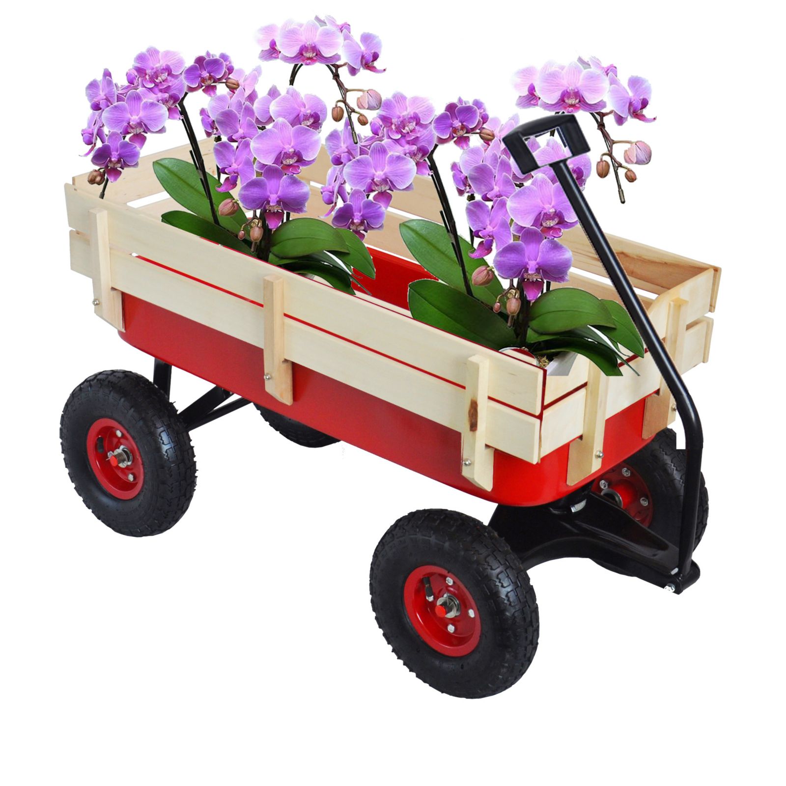 All Terrain Air Tires Outdoor Steel Garden Cart для перевозки инструментов или припасов на вашем заднем дворе