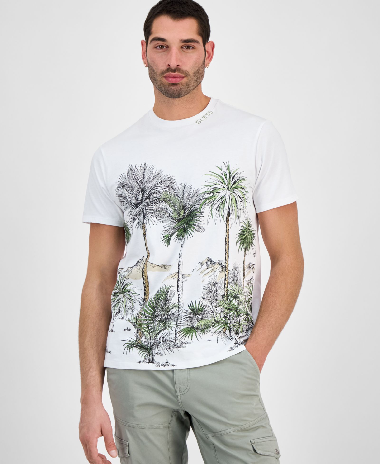 Мужская футболка GUESS Urban Palm Tree Short-Sleeve Crewneck Graphic