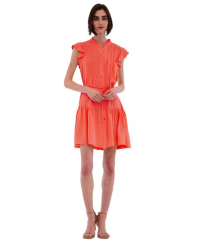 Женское платье-рубашка julia jordan High-Neck Tie-Waist Tiered
