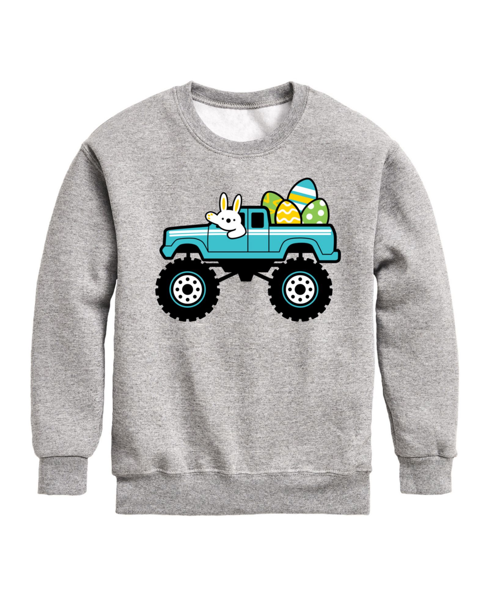 Hybrid Детская флисовая толстовка с принтом Easter Bunny Monster Truck