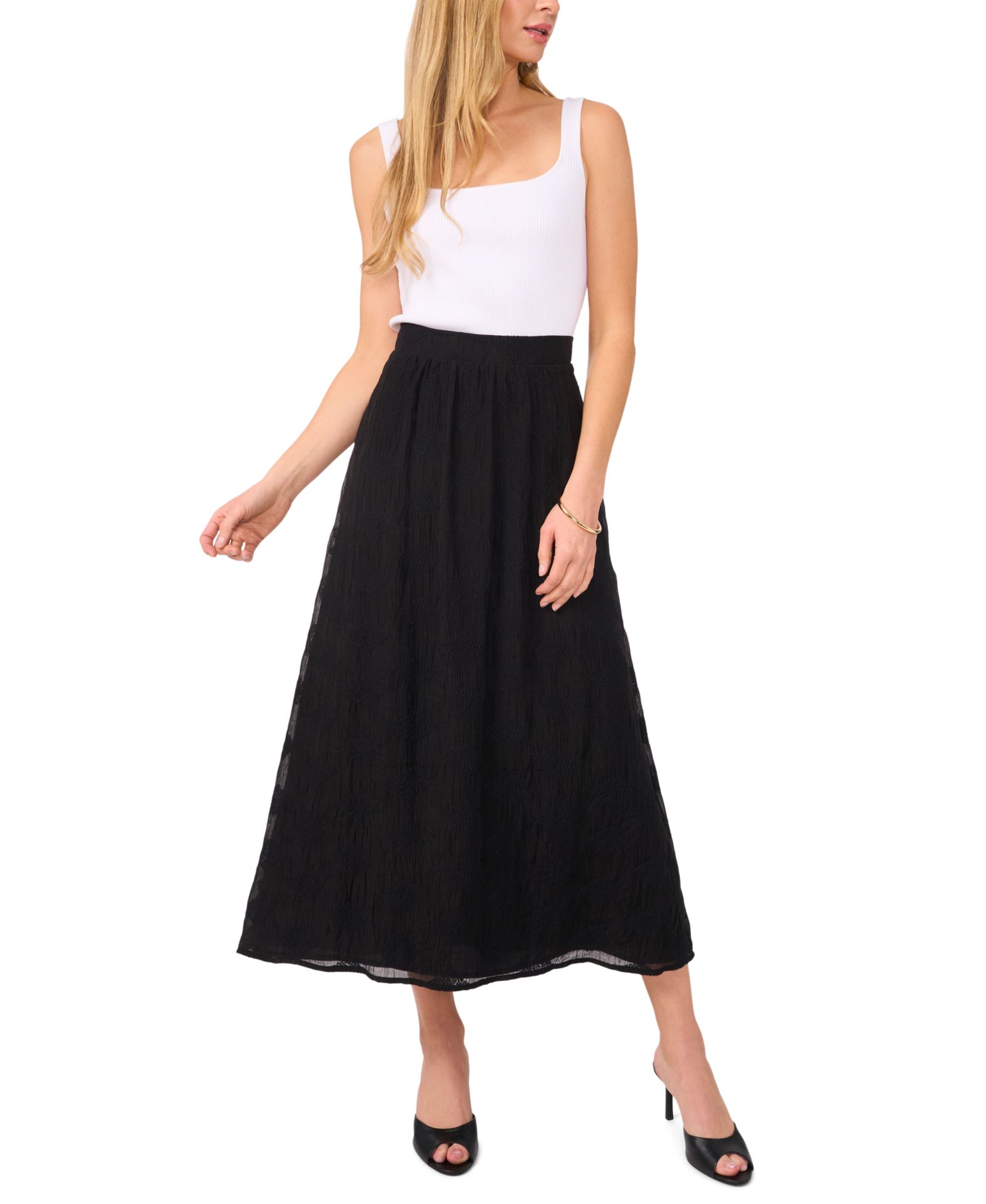 Vince Camuto Women's Textured A-Line Skirt