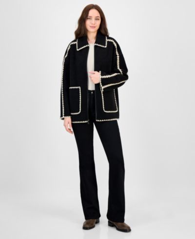 Женская укороченная куртка BCBGMAXAZRIA Short Collared Zip