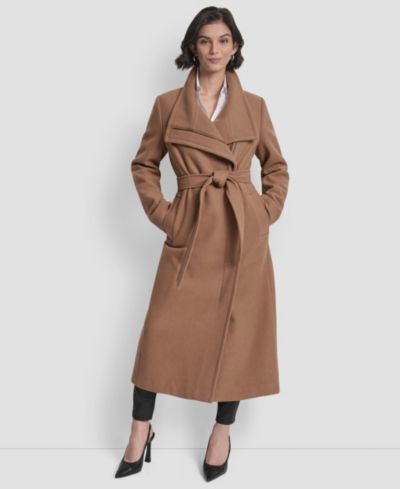DKNY Женское асимметричное пальто с воротником-крыльями