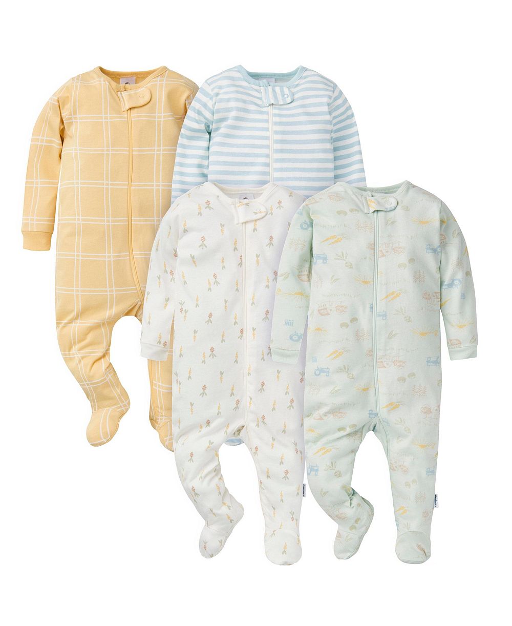 Gerber Baby Boys Neutral 4-Pack Sleep 'N Plays, Farm, 0-3 Months