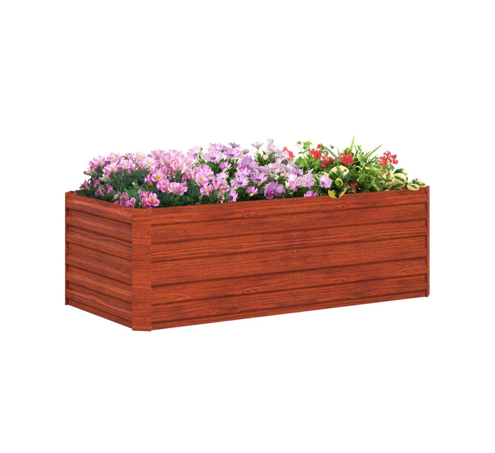 Wood Flower Shelf & Planter Box Stylish Wooden Display for Plants and Flowers