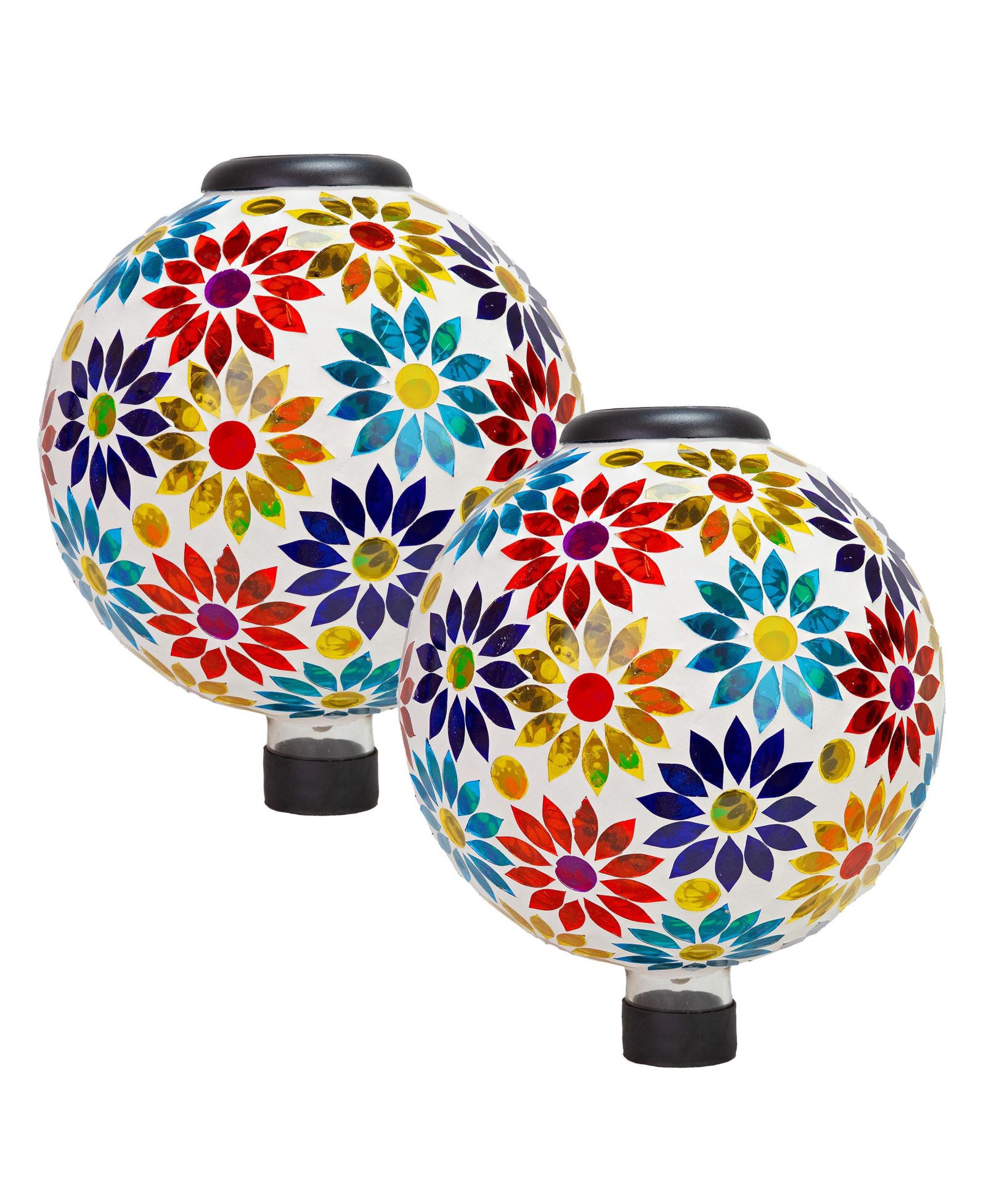 Sunnydaze Decor стеклянный садовый шар-глобус с мозаикой и солнечным светом - 10"