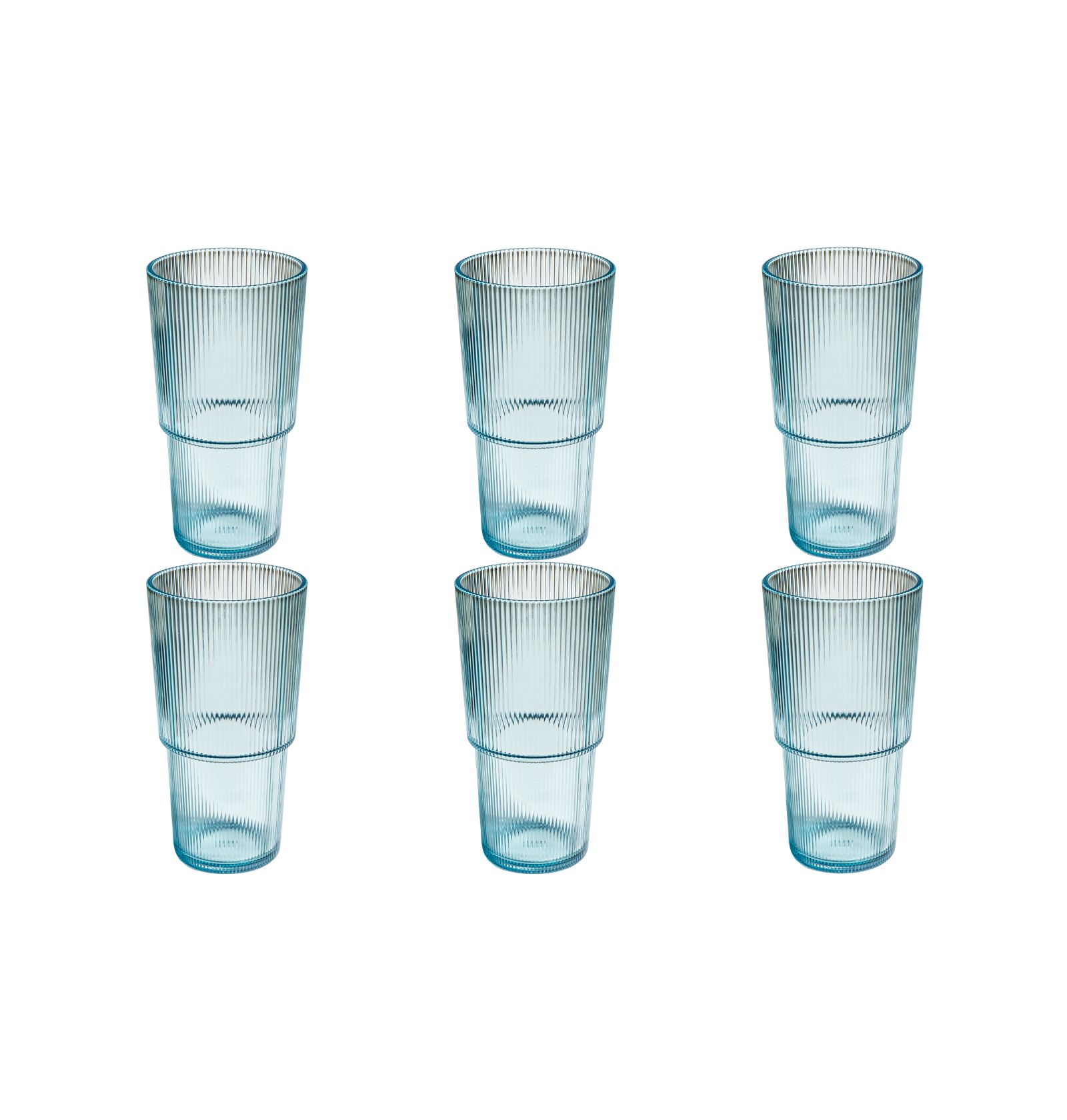 Набор из 6 больших стаканов с рифлением Abode Homewares Fine Ribbed