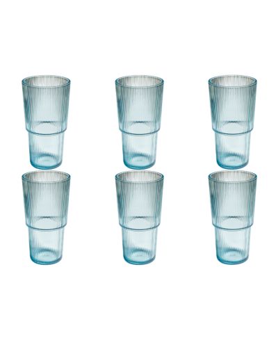 Abode Homewares Fine Ribbed Jumbo Glasses, Set of 6