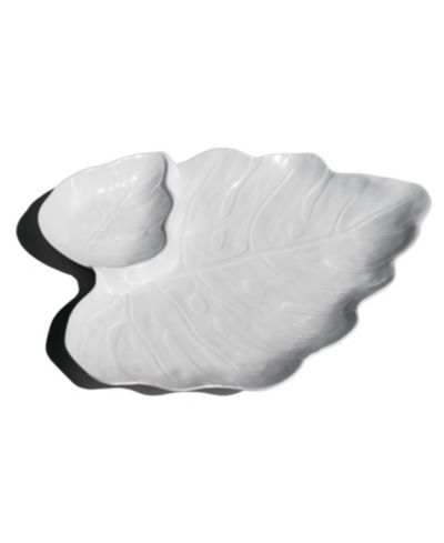 Abode Homewares Coastal Leaf Chip and Dip Platter