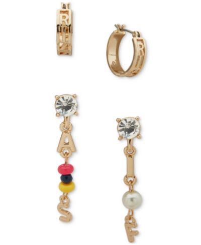 Clueless Серьги Gold-Tone Set Rizz & As If