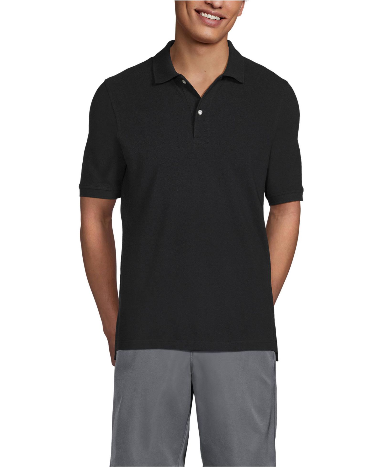 Lands' End Men's Short Sleeve Mesh Polo Shirt
