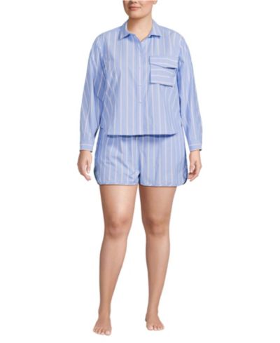 Пижамный комплект Lands' End Plus Size Cotton Poplin 2 Piece