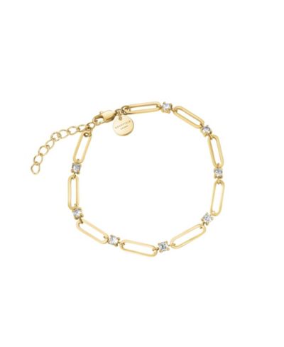 ROSEFIELD Round Crystals Bracelet In Plated Stainless Steel
