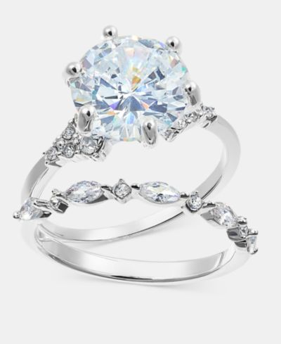 Набор колец Charter Club Cubic Zirconia & Crystal, 2 шт.