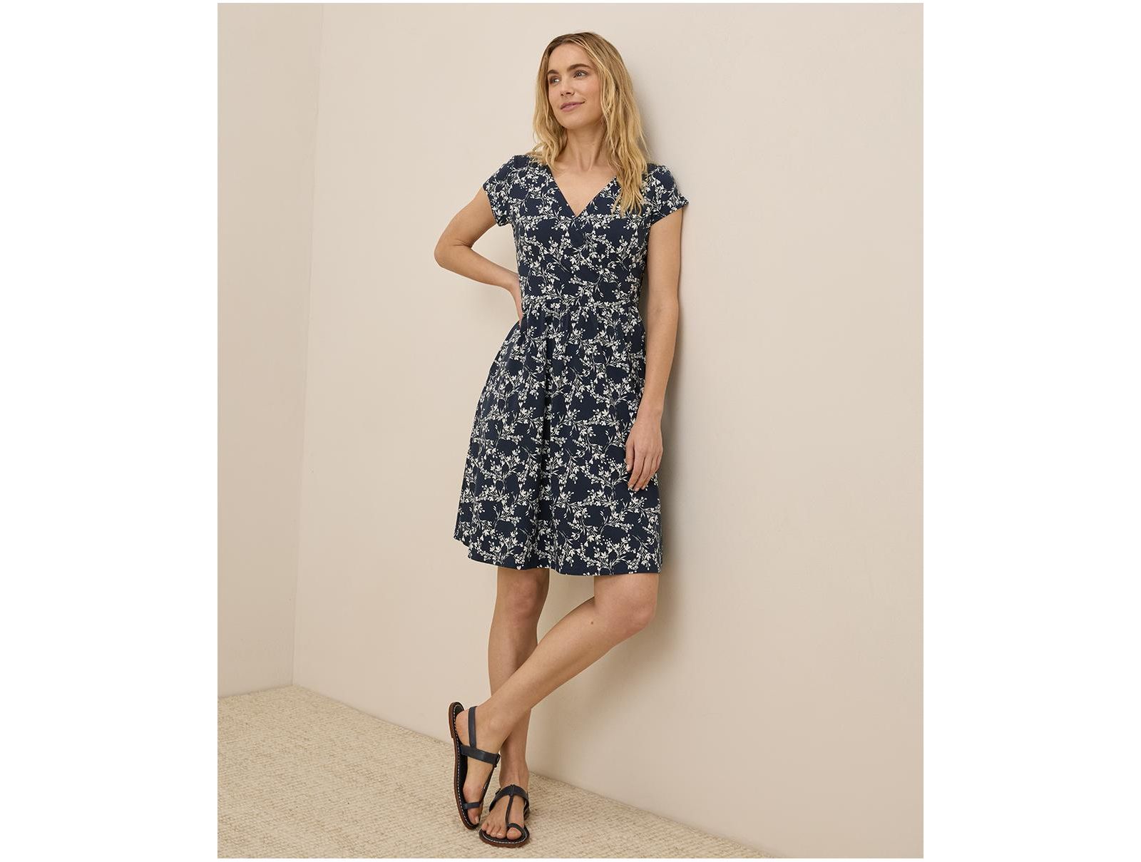 Pact Women's Fit & Flare Crossover Dress Made With Organic Cotton