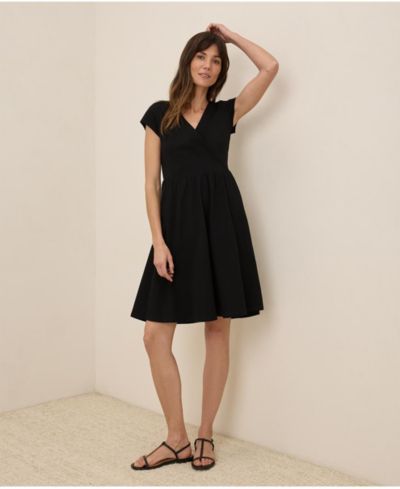 Pact Women's Fit & Flare Crossover Dress Made With Organic Cotton