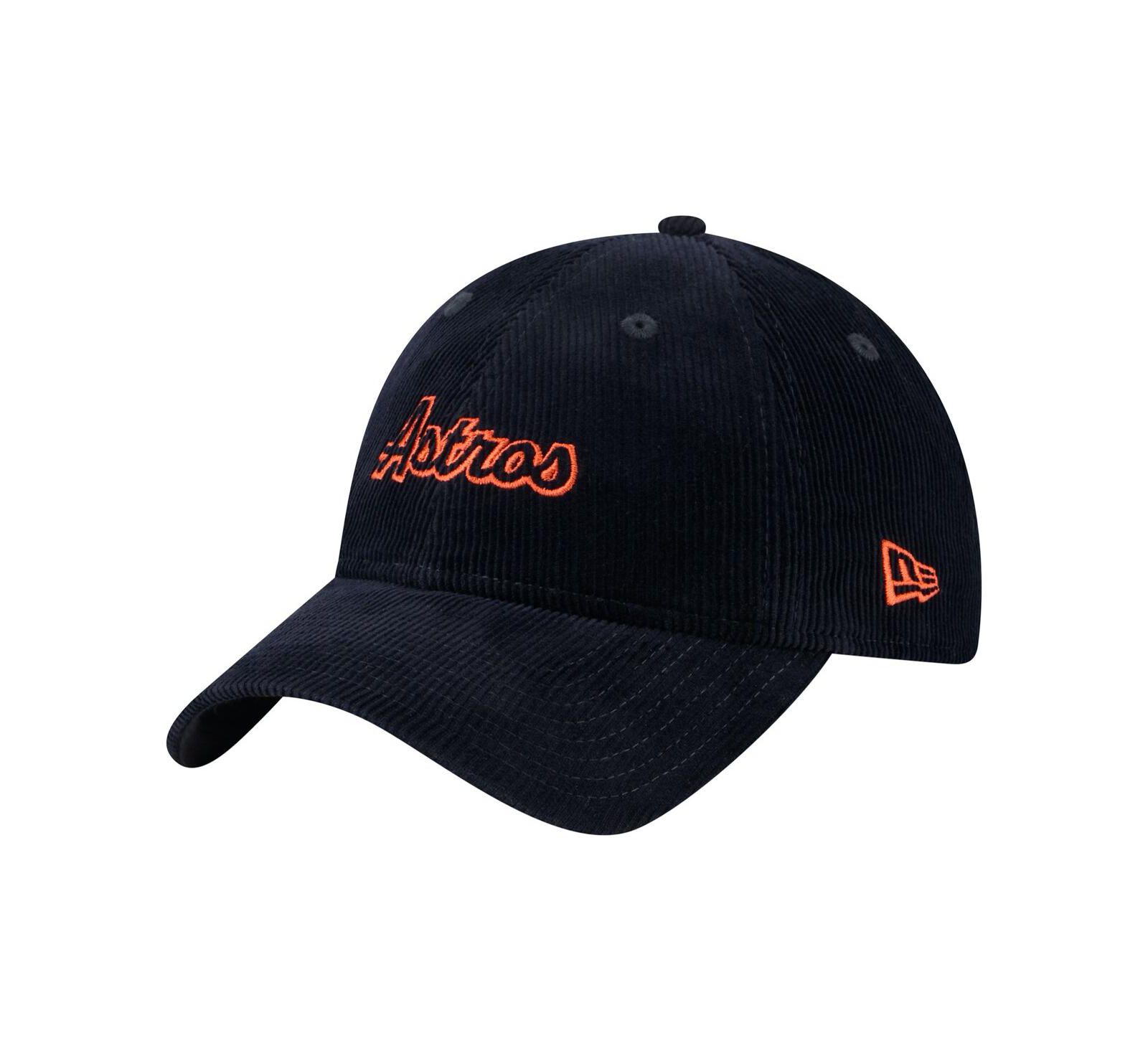 Женская регулируемая кепка New Era Navy Houston Astros Corduroy 9TWENTY