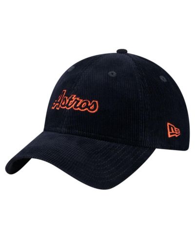 Женская регулируемая кепка New Era Navy Houston Astros Corduroy 9TWENTY