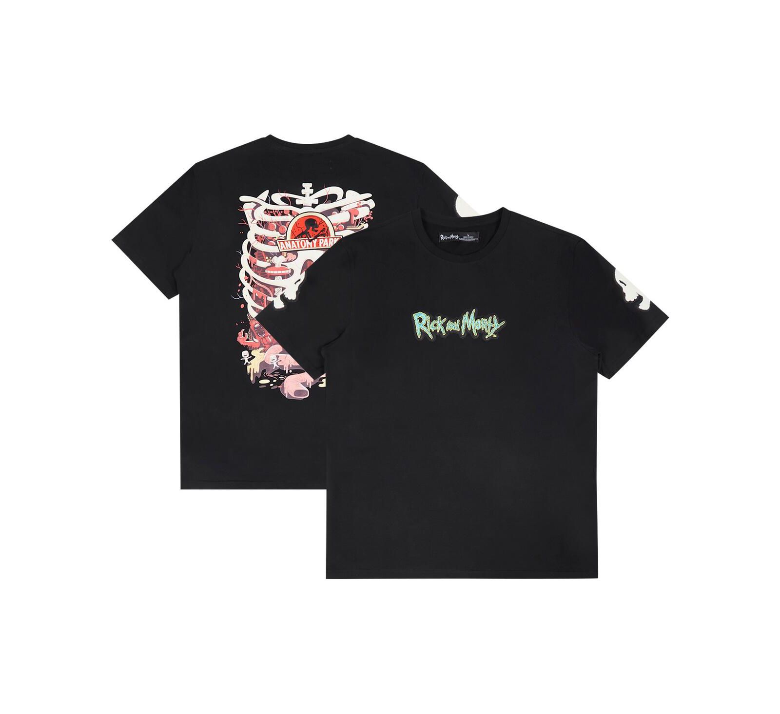 Мужская футболка Freeze Max Black Rick And Morty Anatomy Park