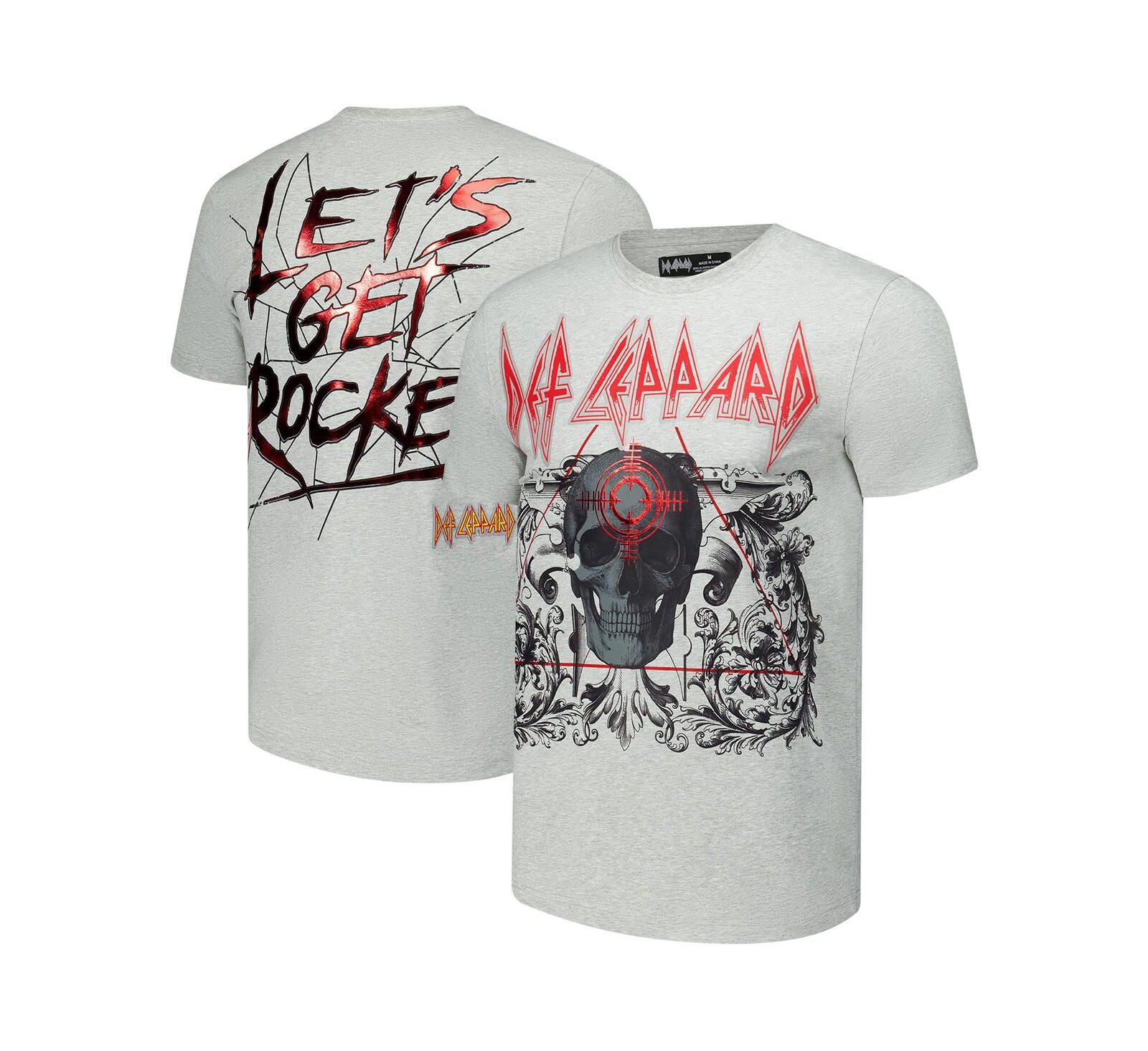 Freeze Max Men's Heather Gray Def Leppard Let's Get Rocked T-Shirt