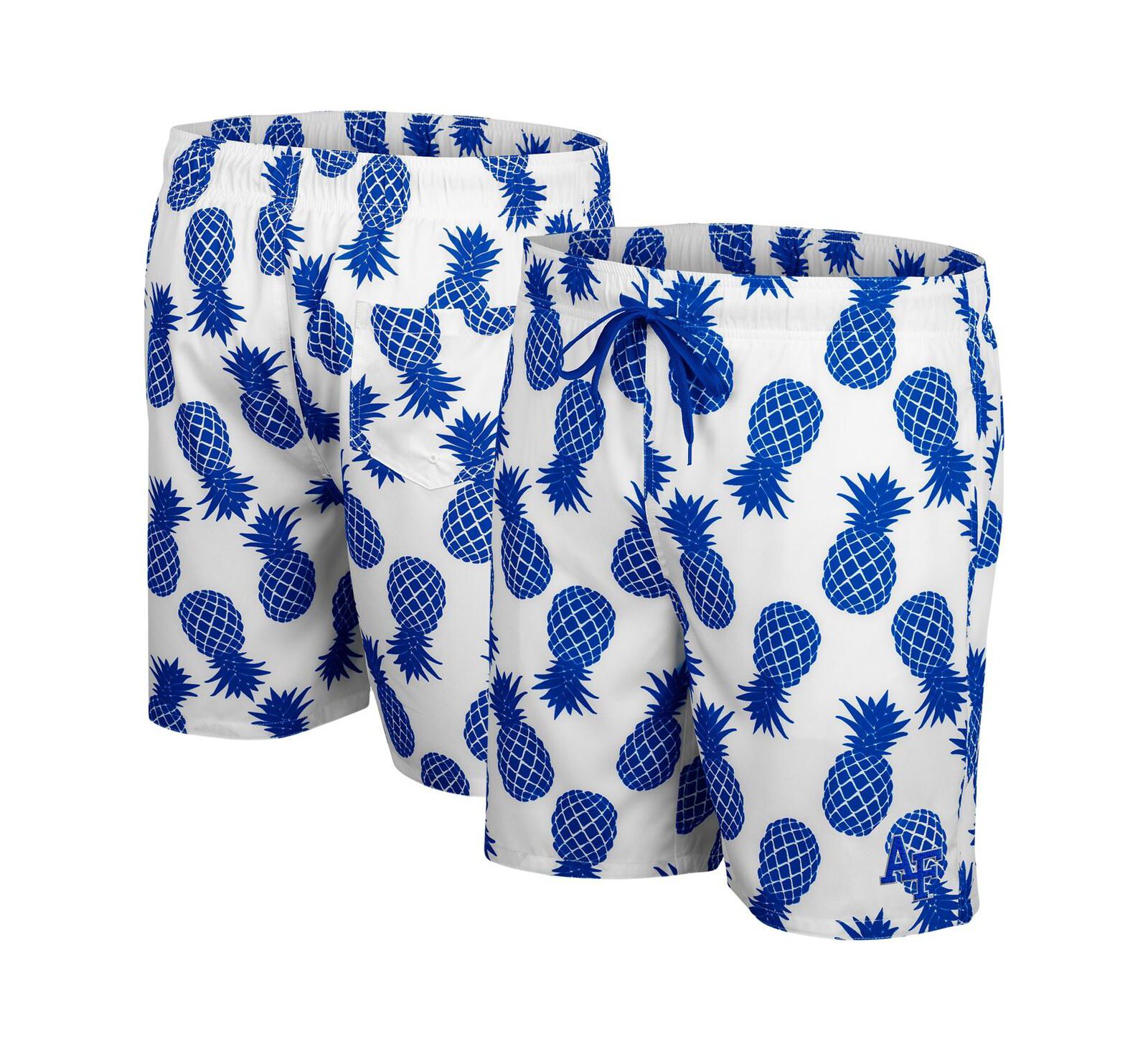 Colosseum Men's White Air Force Falcons Pineapples Swim Shorts