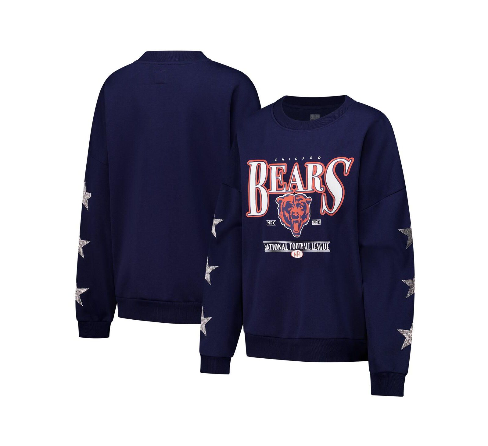 Gameday Couture Женский пуловер Chicago Bears Rhinestone Star Navy