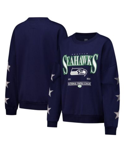 Женский трикотажный пуловер Gameday Couture Navy Seattle Seahawks с пайетками и звездами
