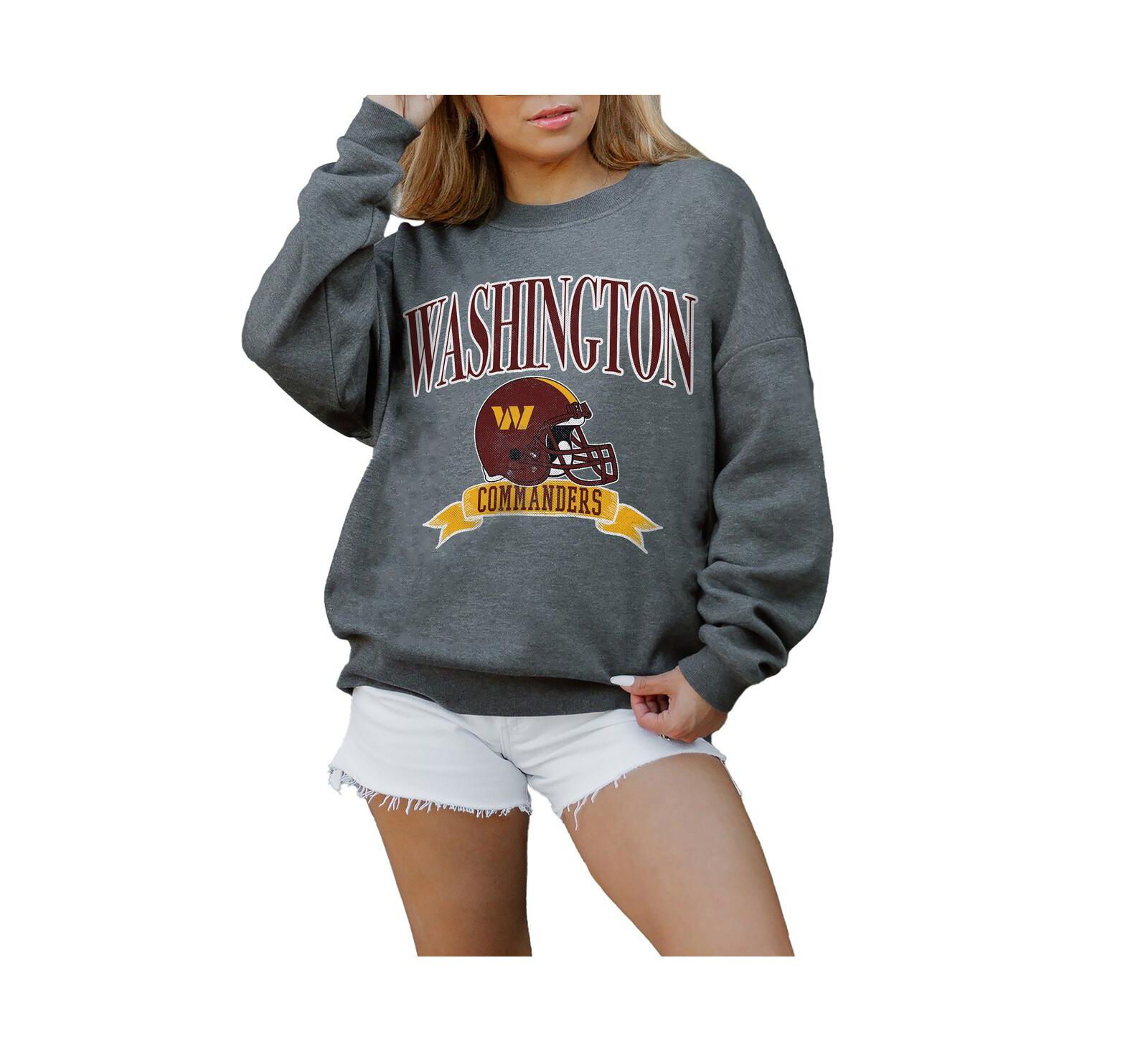 Женская толстовка Gameday Couture, Washington Commanders, премиальный три-бленд, угольный цвет