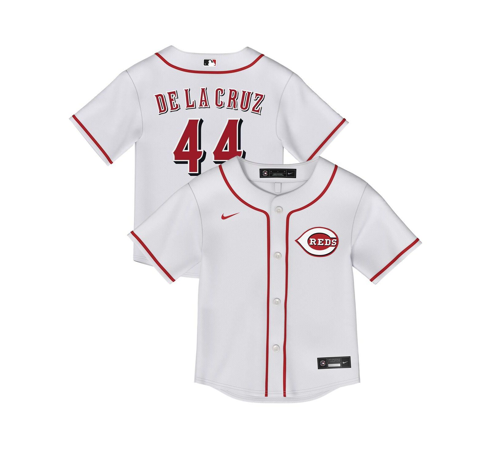 Nike Детская джерси Elly De La Cruz Cincinnati Reds Replica 2.0, белая