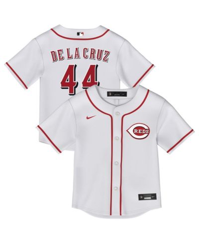 Nike Детская джерси Elly De La Cruz Cincinnati Reds Replica 2.0, белая