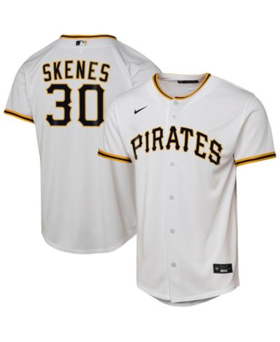 Nike игровая джерси Paul Skenes Pittsburgh Pirates для мальчиков и девочек, белая