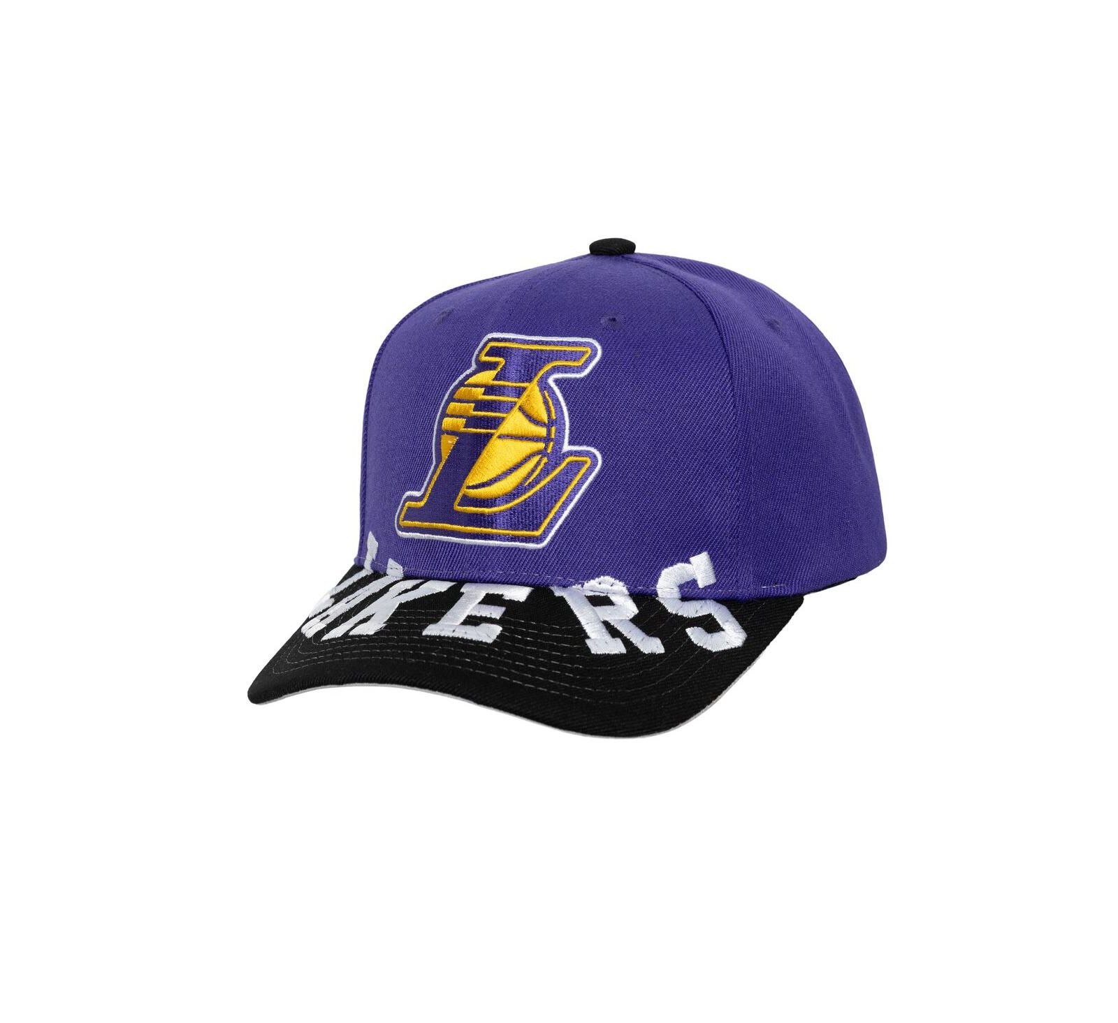 Mitchell & Ness Men's Purple/Black Los Angeles Lakers Under Arch Two-Tone Pro Crown Snapback Hat