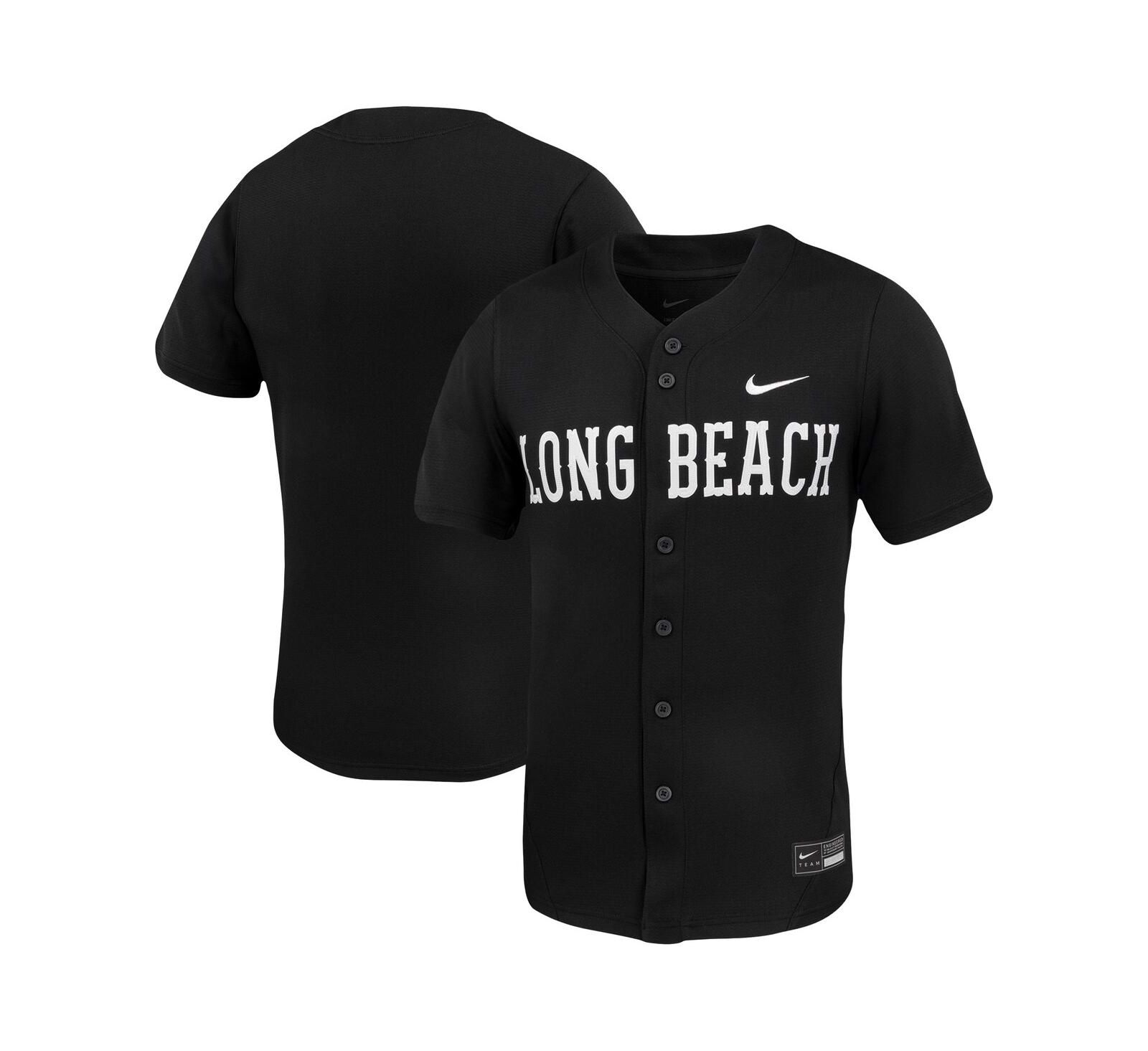 Мужская джерси Nike Black Cal State Long Beach The Beach Replica Baseball