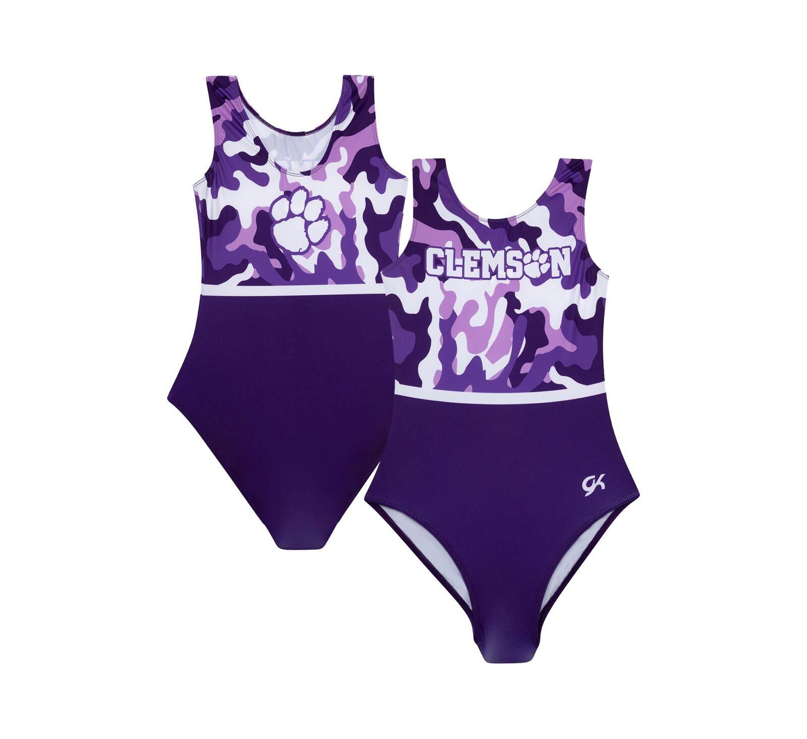 Детское трико для GK Elite Big Girls Purple Clemson Tigers Elite Replica