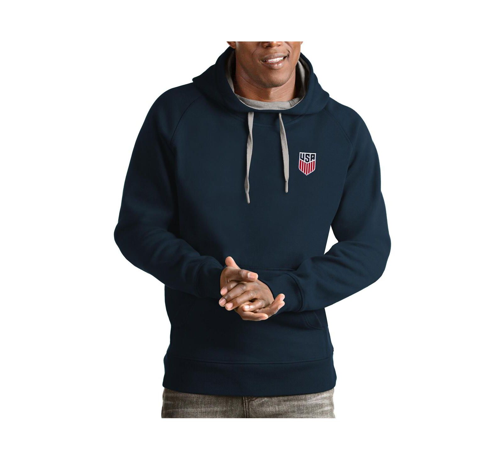 Мужское худи Antigua Navy USMNT Victory Pullover