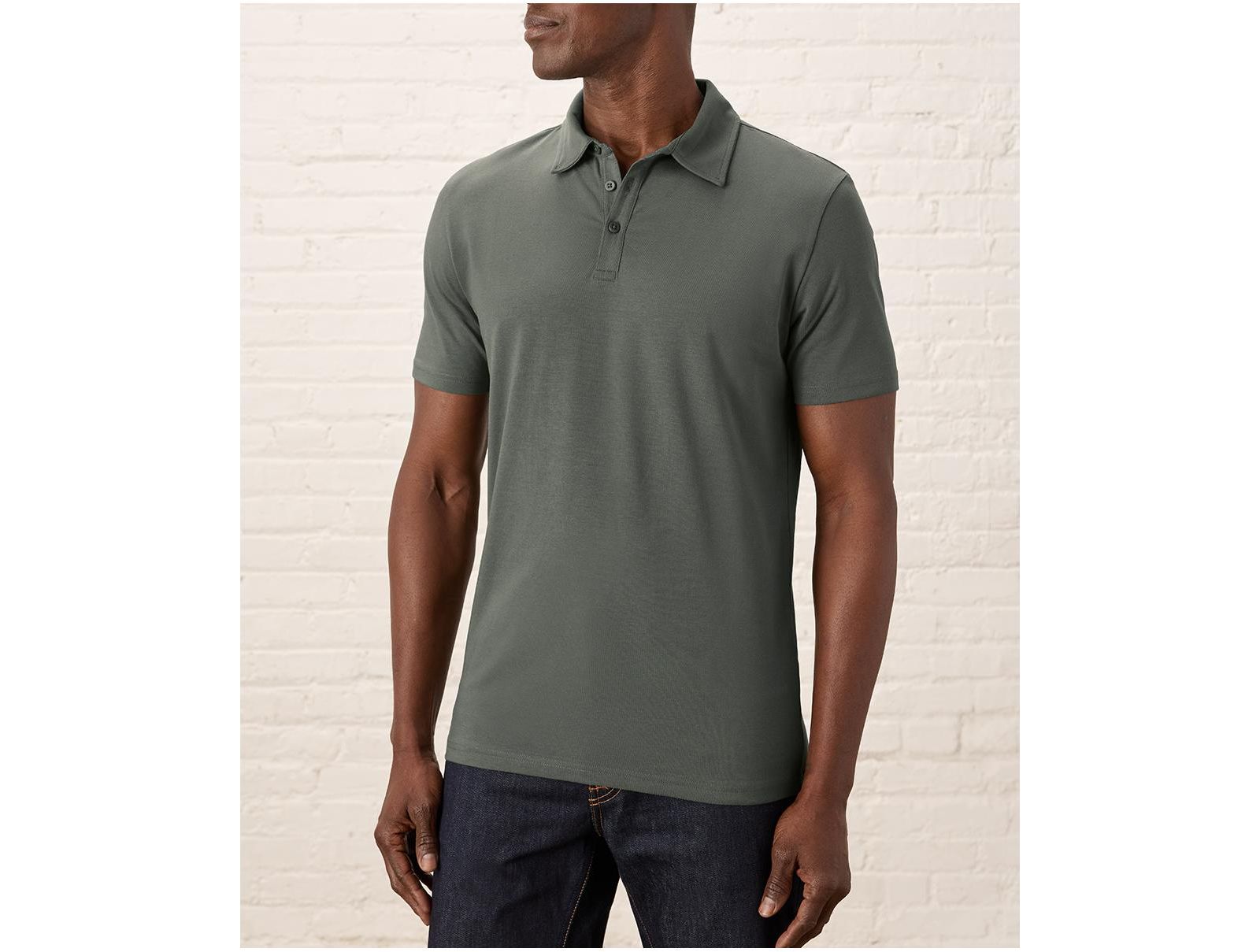 Pact Мужской Organic Cotton Luxe Stretch Jersey Slim Polo