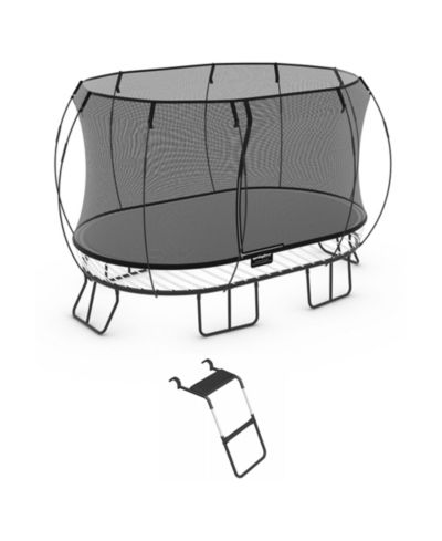 Springfree Trampoline Kids Oval 8 x 13-Ft Trampoline with FlexrStep V2 Safety Ladder, Ages 5+