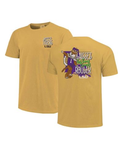 Image One Men's and Women's Gold LSU Tigers Mardi Gras Hyper Local Comfort Colors T-Shirt