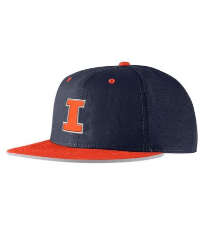 Nike Men's Navy Illinois Fighting Illini On-Field True Performance Baseball Fitted Hat