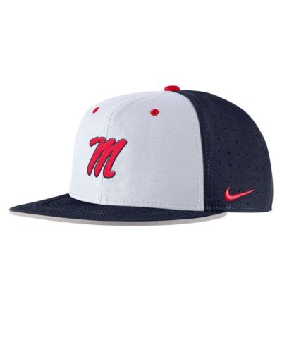 Nike Men's Navy Ole Miss Rebels On-Field True Performance Baseball Fitted Hat
