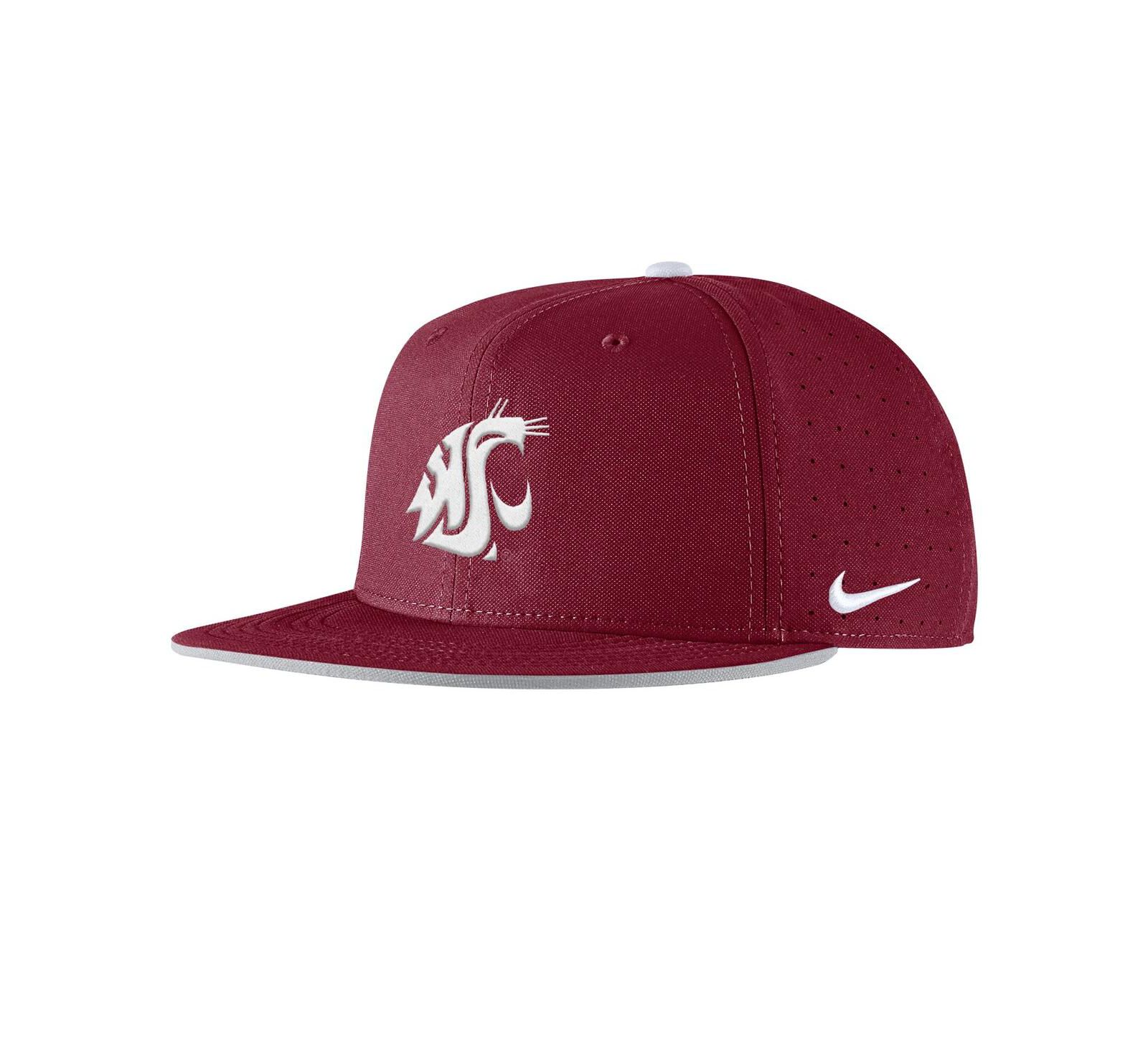 Nike Men's Crimson Washington State Cougars On-Field True Performance Baseball Fitted Hat
