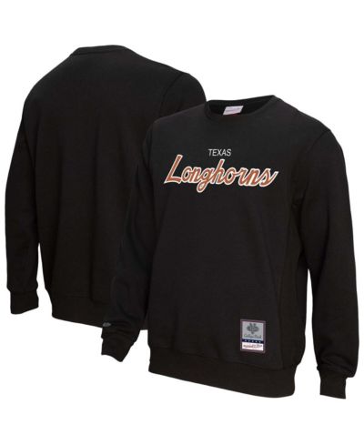 Mitchell & Ness Men's Black Texas Longhorns Elite Script Pullover Sweatshirt