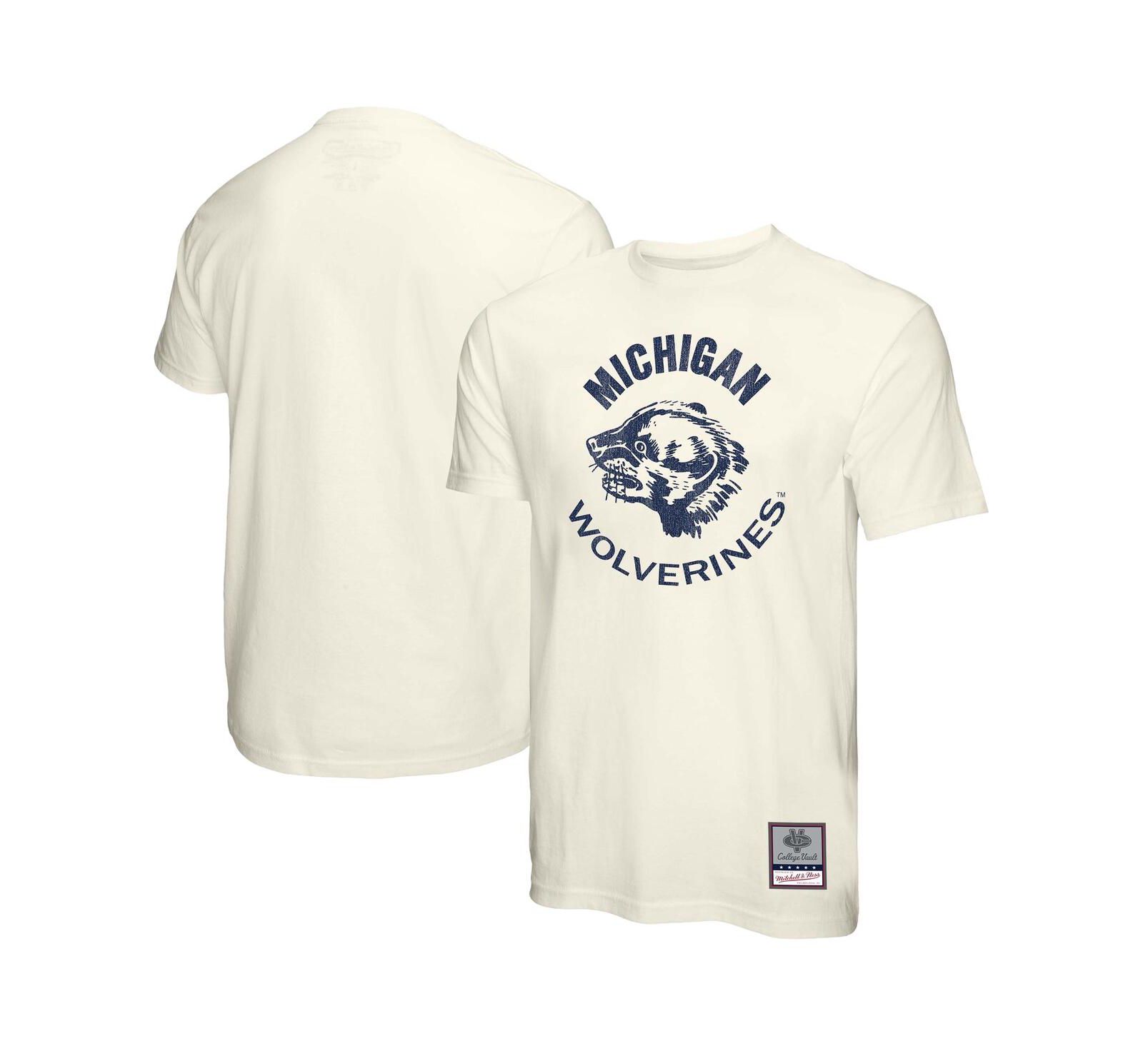 Мужская винтажная футболка Mitchell & Ness Michigan Wolverines Cream