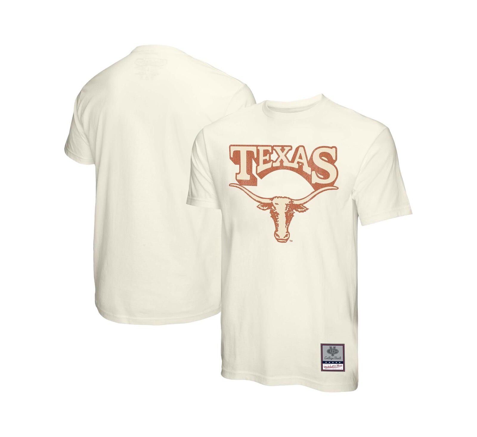 Mitchell & Ness Мужская винтажная футболка Texas Longhorns, цвет cream