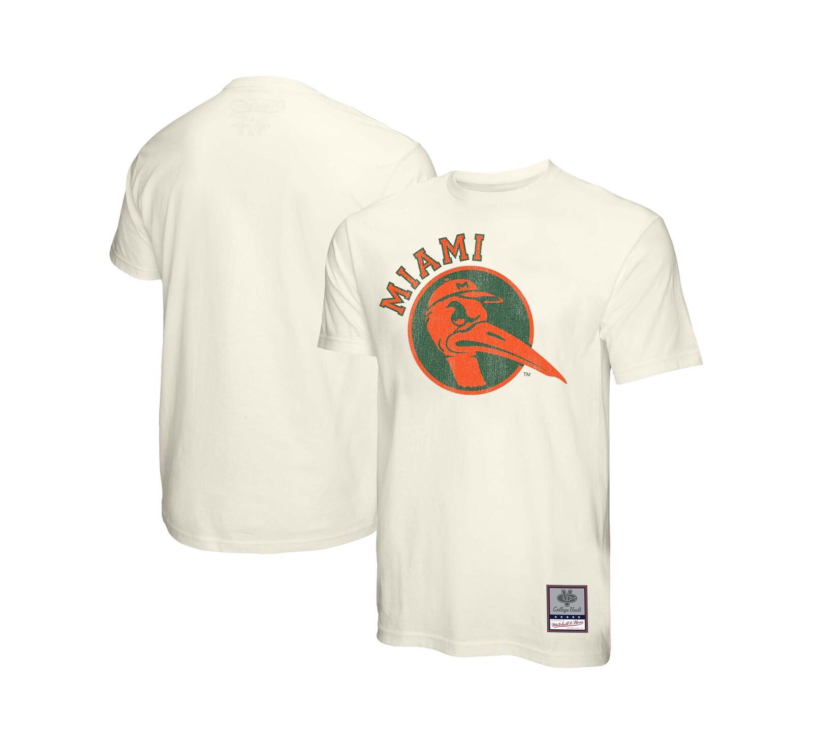 Mitchell & Ness Men's Cream Miami Hurricanes Vintage Tone T-Shirt